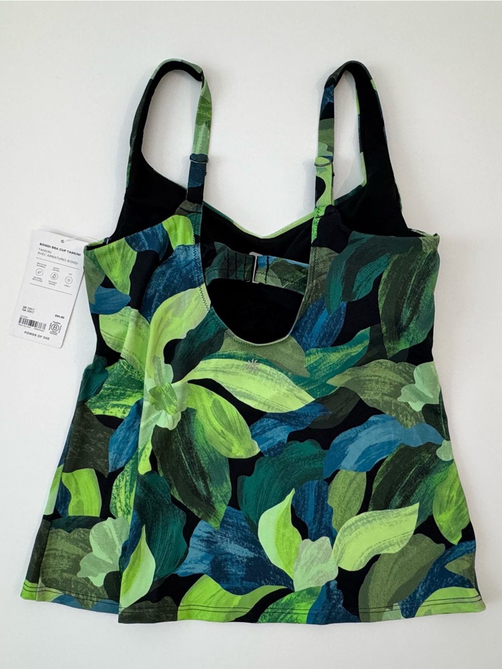 Athleta Bondi Bra Cup Tankini Top | Liana Floral Green | Size 38 B/C - Picture 4 of 6
